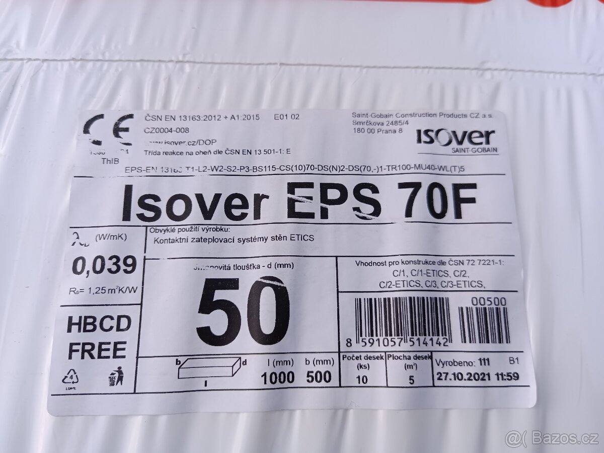 za odvoz polystyren isover eps 70f tl. 50 - 2