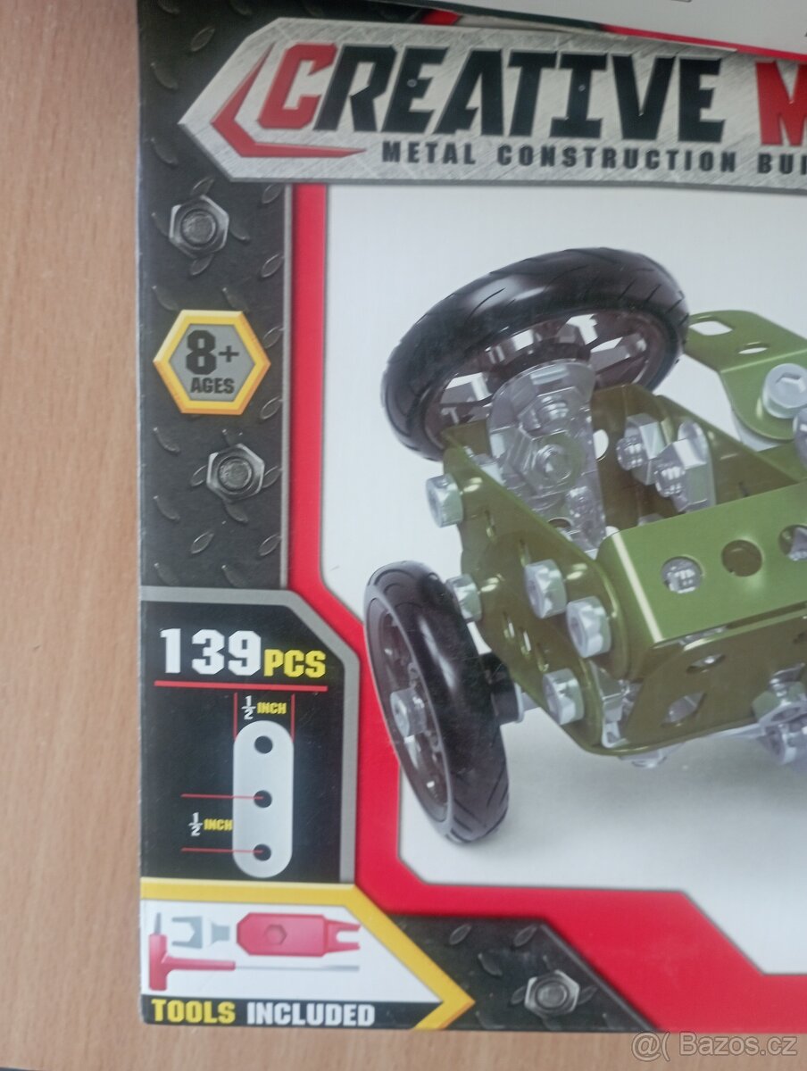 2x Kovová stavebnice motorky - 2