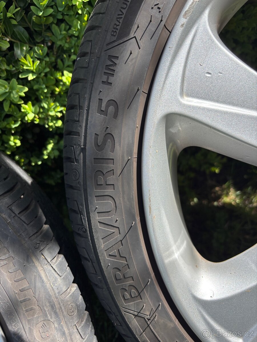 Prodám ALU kola Borbet (Opel) včetně letní pneu 205/40 R17 - 2