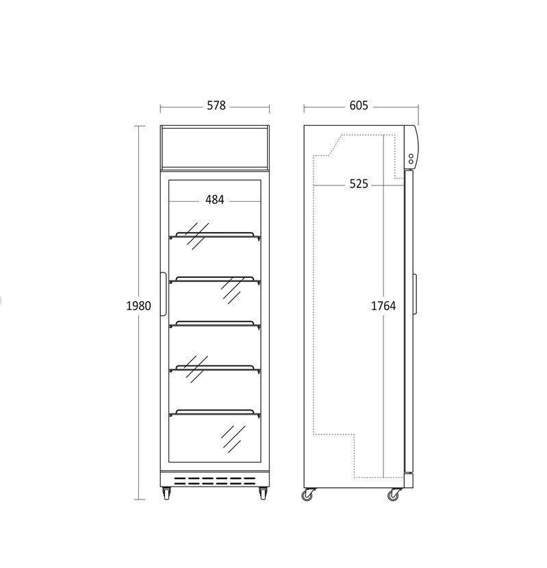 Prosklená lednice Scandomestic SD 420 E - 2
