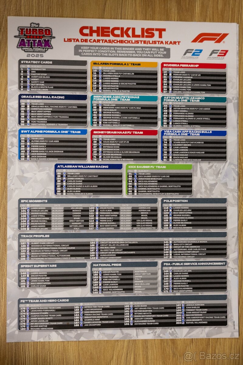 Topps Turbo Attax F1 2025 - PRODÁM nebo VYMĚNÍM - 2