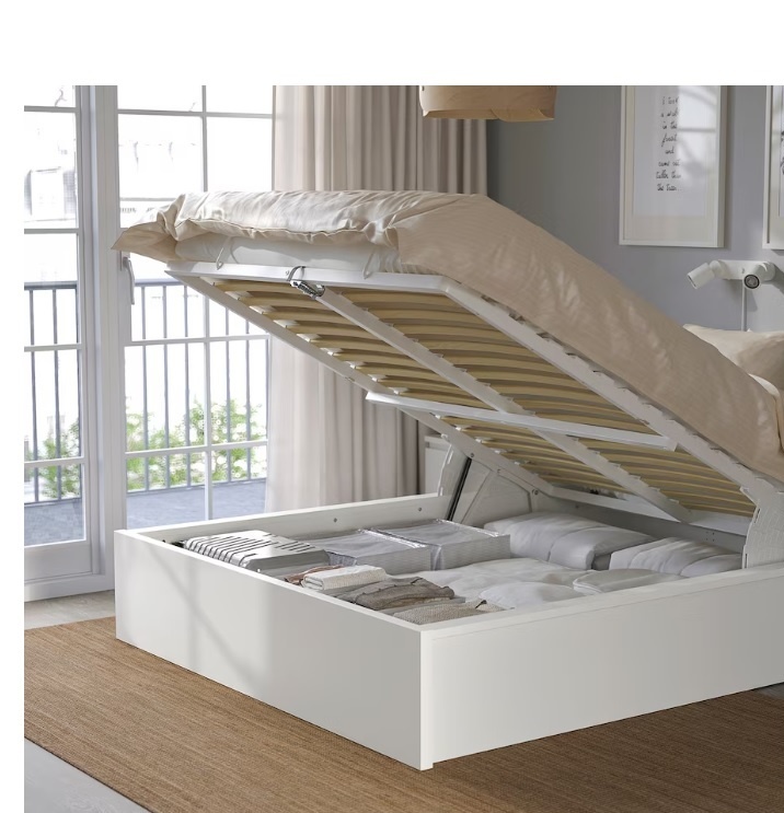 Postel IKEA Malm s úložným prostorem 180x200cm - bílá - 2