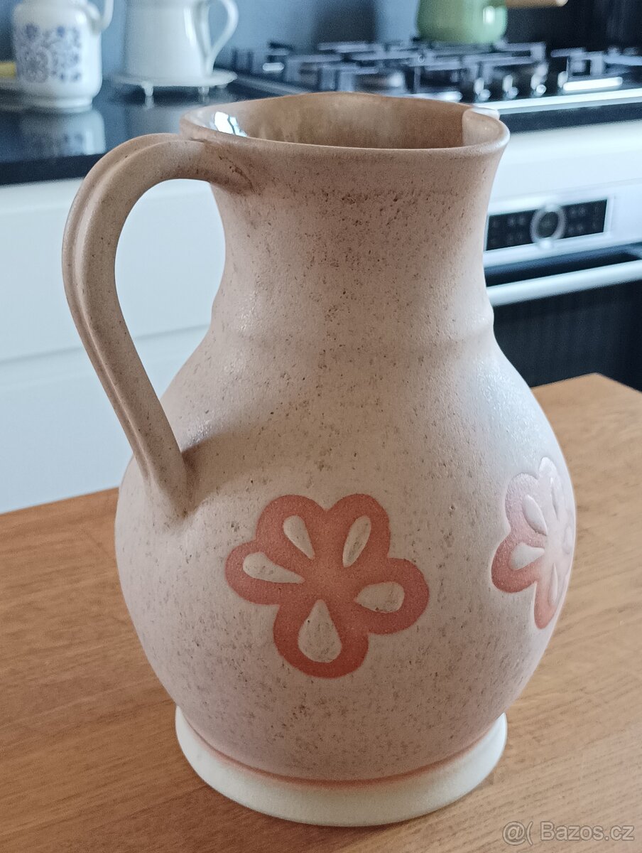 KERAMICKÝ DŽBÁN RUČNĚ DEKOROVANÝ - 2