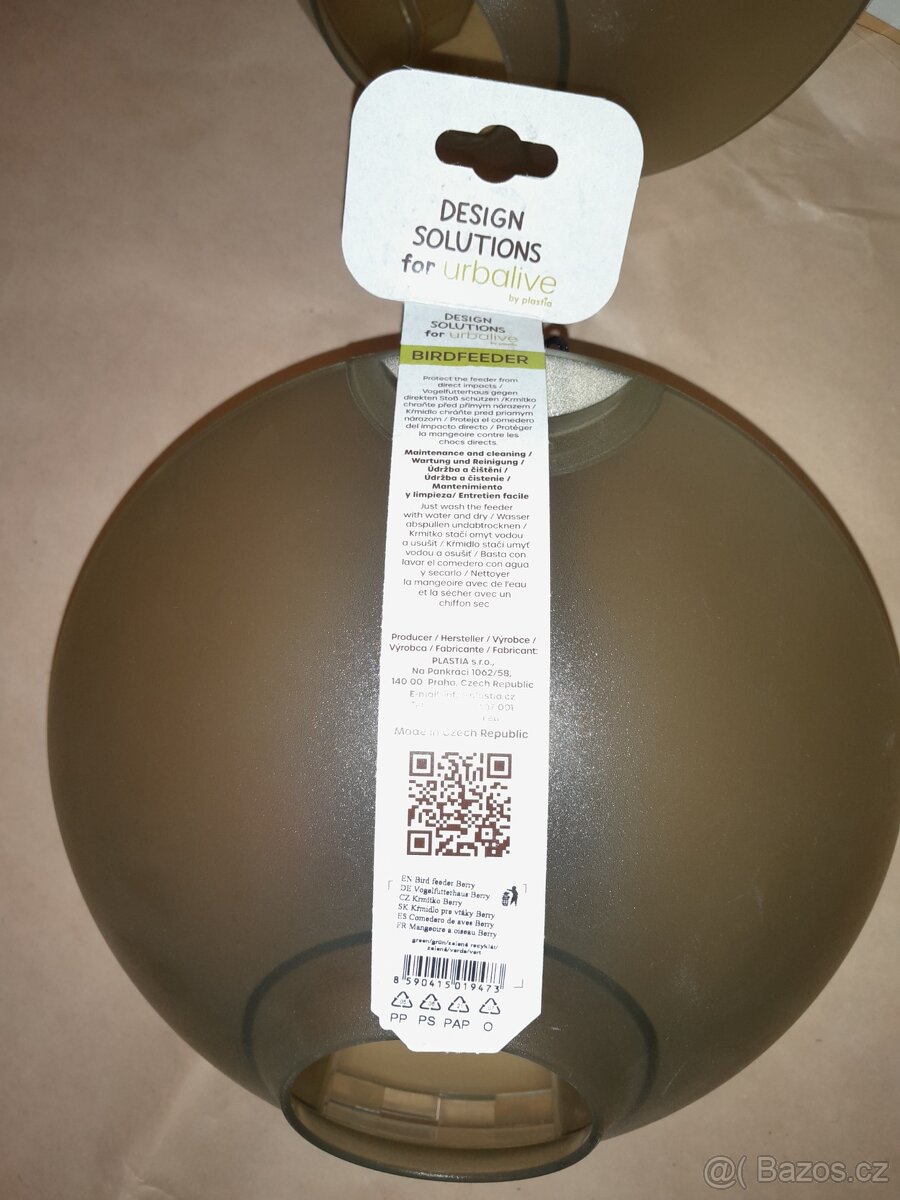 Nové závěsné krmítko plastia/berry 4,1l - 2