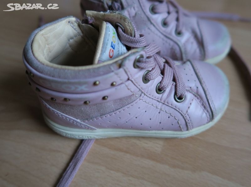 Geox 20 dívčí kožené kotníkové botičky - 2