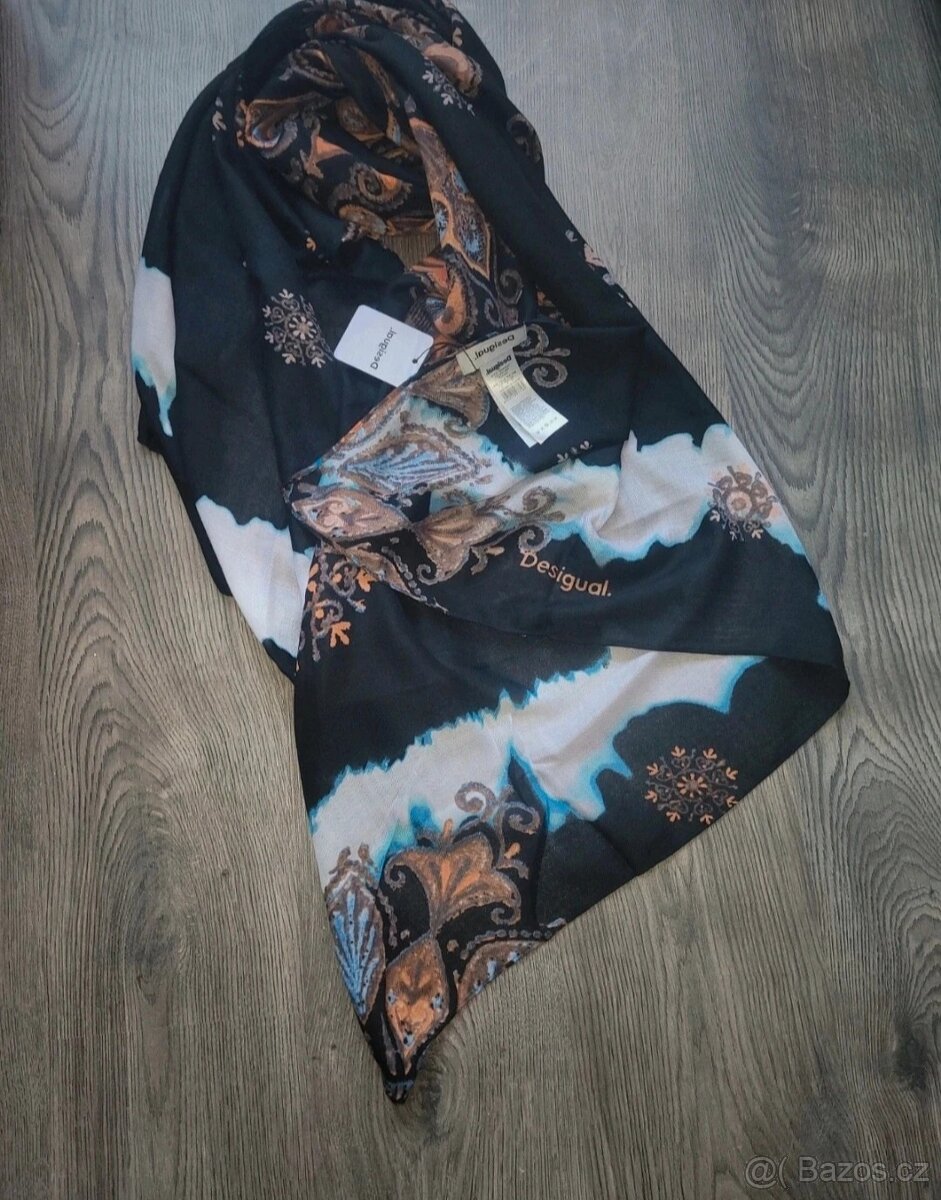 Desigual Deva Black nový dámský značkový šátek šála - 2