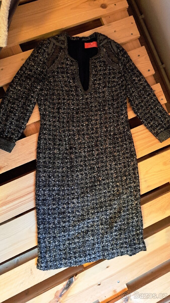 Zajímavé pouzdrové šaty Rena Lange,vel.S/M - 2