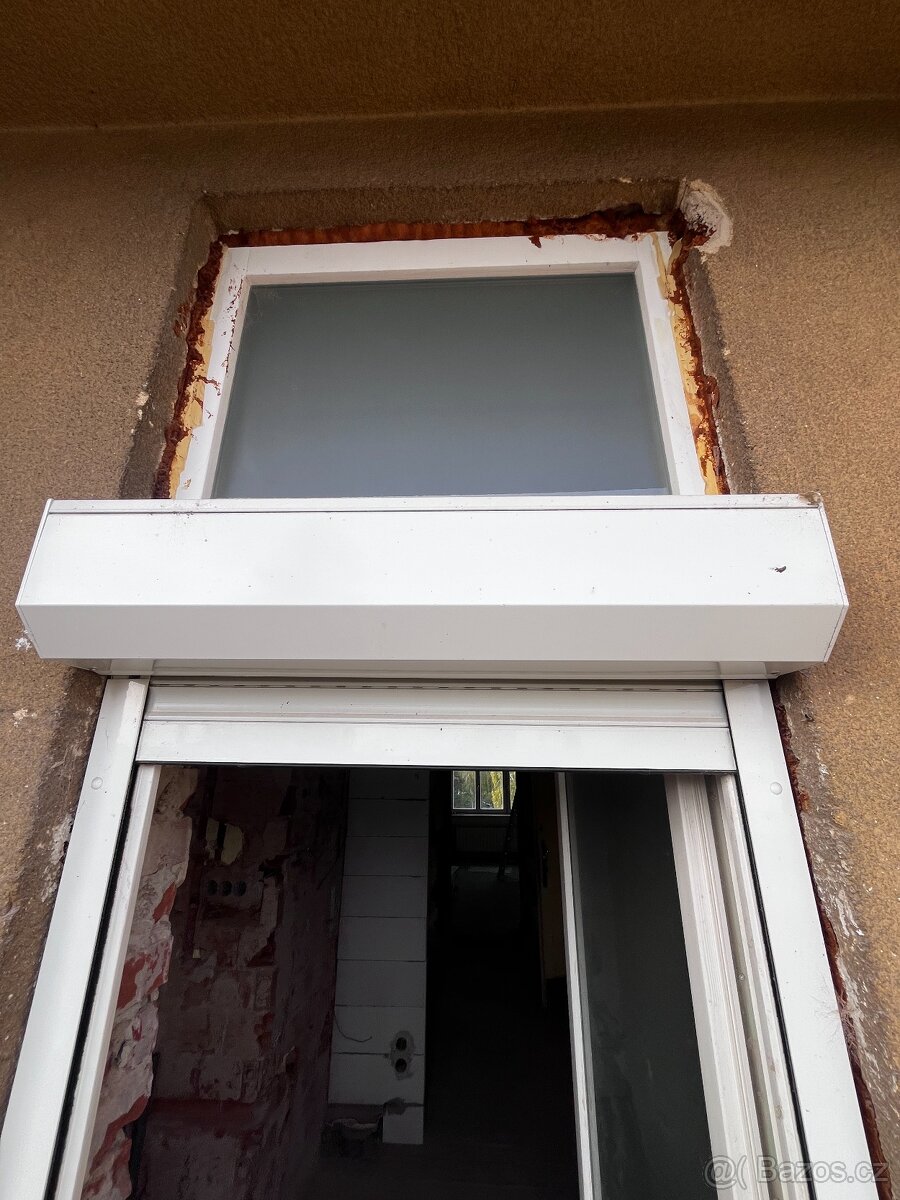 Dřevěné balkonové EURO dveře s roletou (dvojsklo) - 2