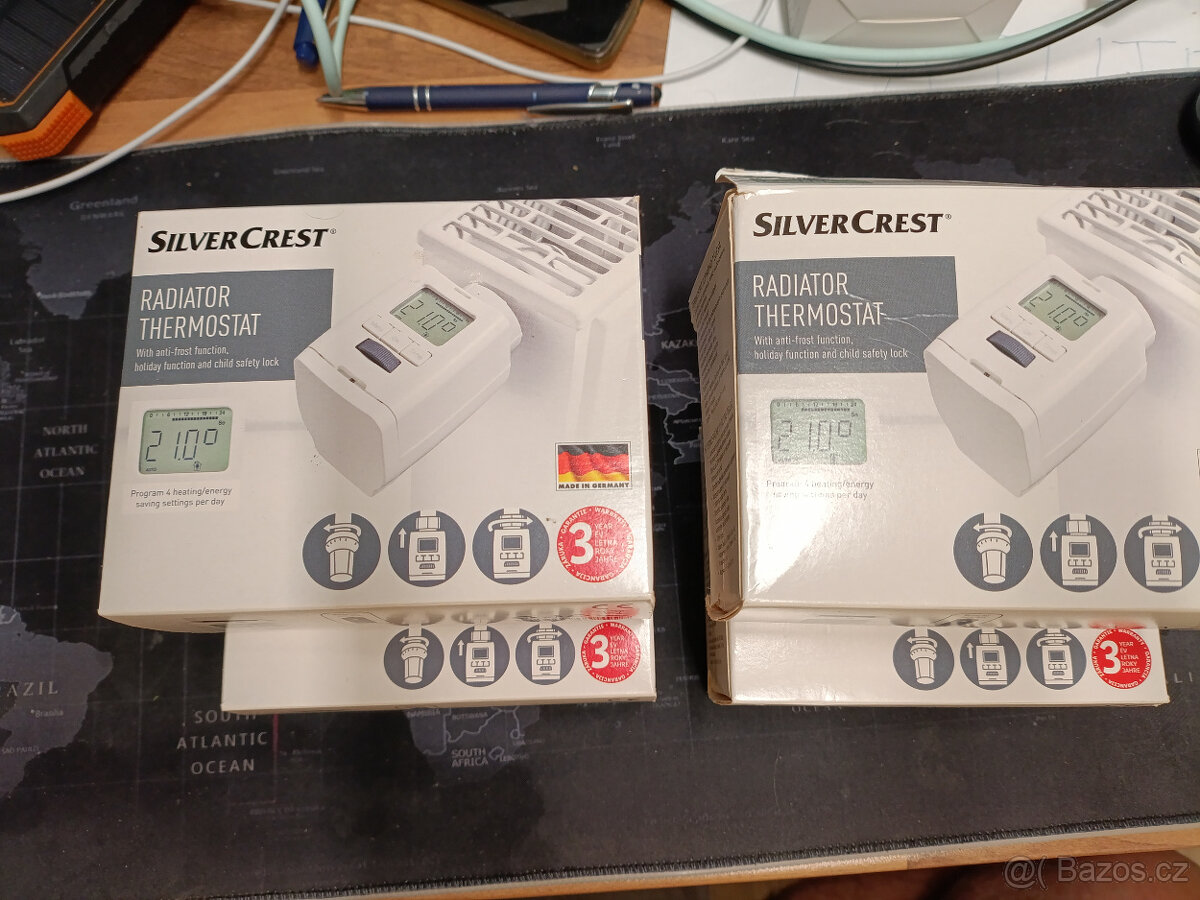 Silvercrest Radiator Thermostat - celkem 4 kusy - 2