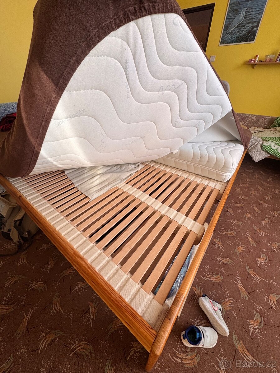 Postel 180x200, masic, borovice - 2