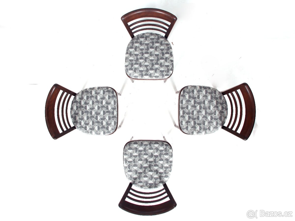 Přečalouněné retro židle SETONA, 4 kusy. - 2