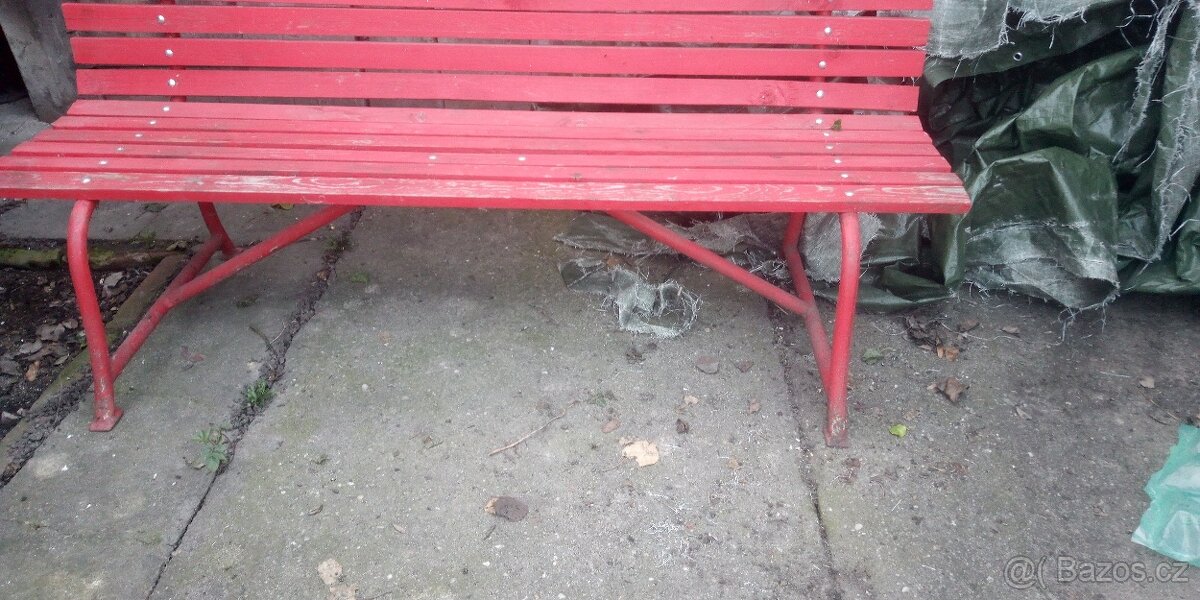 Zahradní lavička , kovová konstrukce - 2