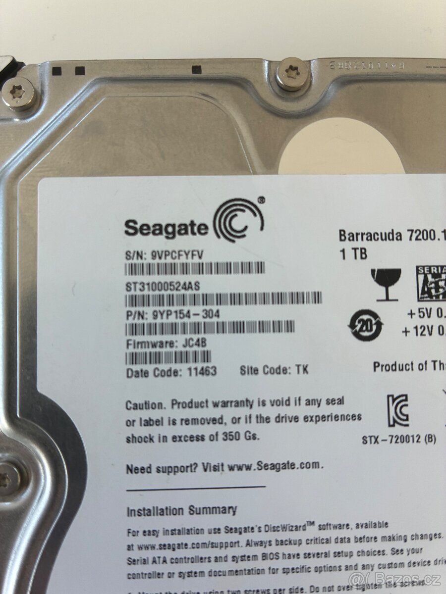 Seagate HDD 1TB Barracuda 7200.12 - 2