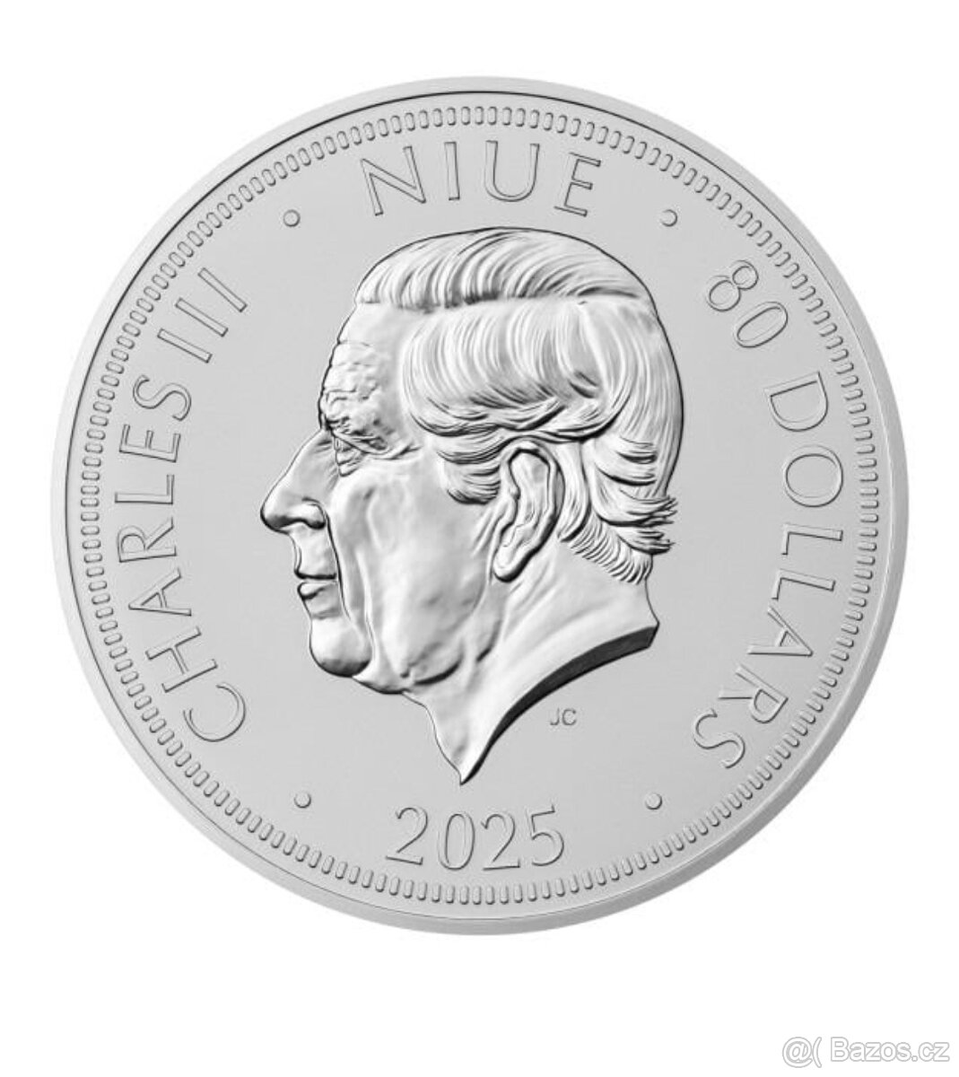 Stříbrná kilogramová investiční mince - Český lev s granáty - 2