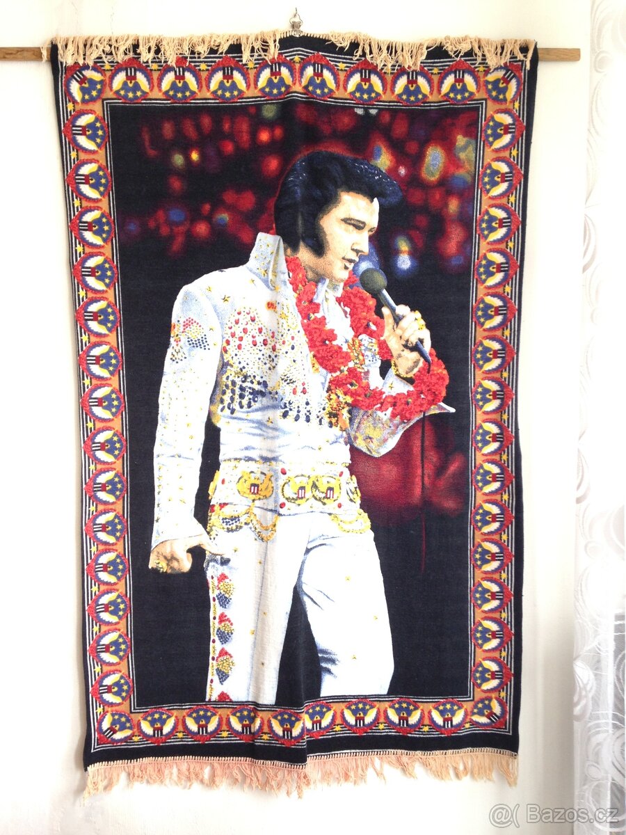 Elvis Presley historický koberec z USA - pro sběratele NOVÝ - 2