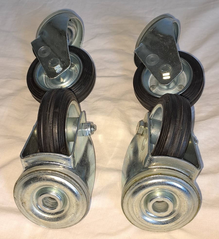 Gumová transportní kolečka 80mm - 2