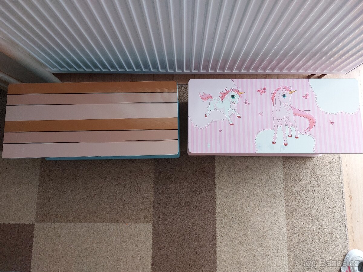 Dětská truhla růžová - 2