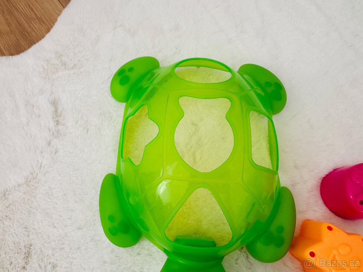 🐢 Dětská vkládačka želva – 5 barevných tvarů, krásný stav - 2