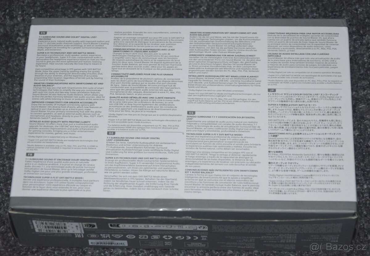 Creative Sound Blaster X4 externí Hi-res 7.1 USB DAC, nová - 2