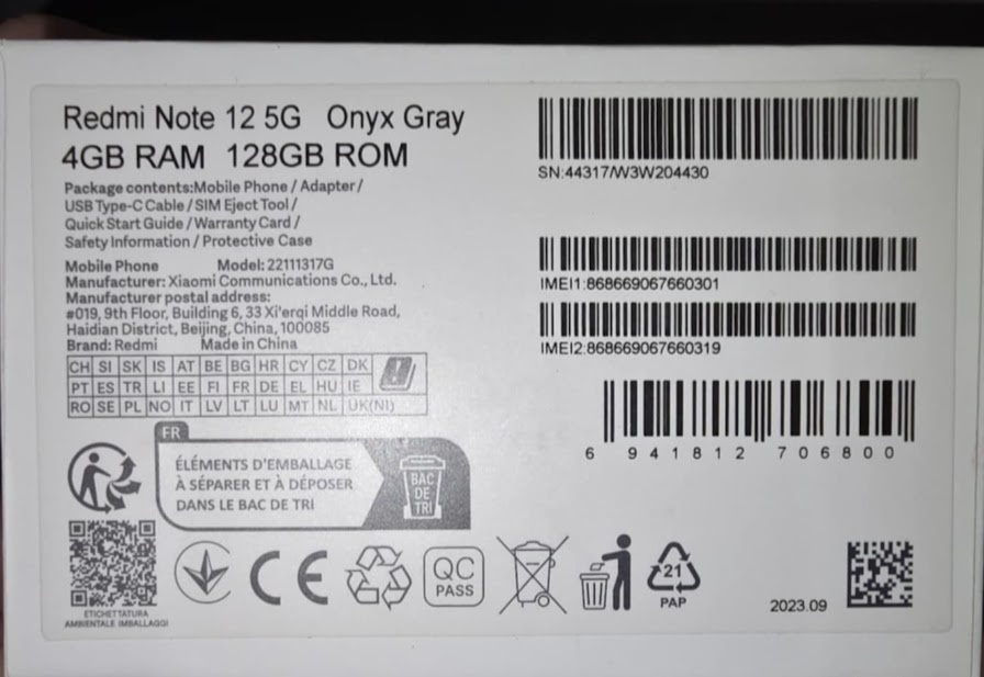 Redmi note 12 5G - 2