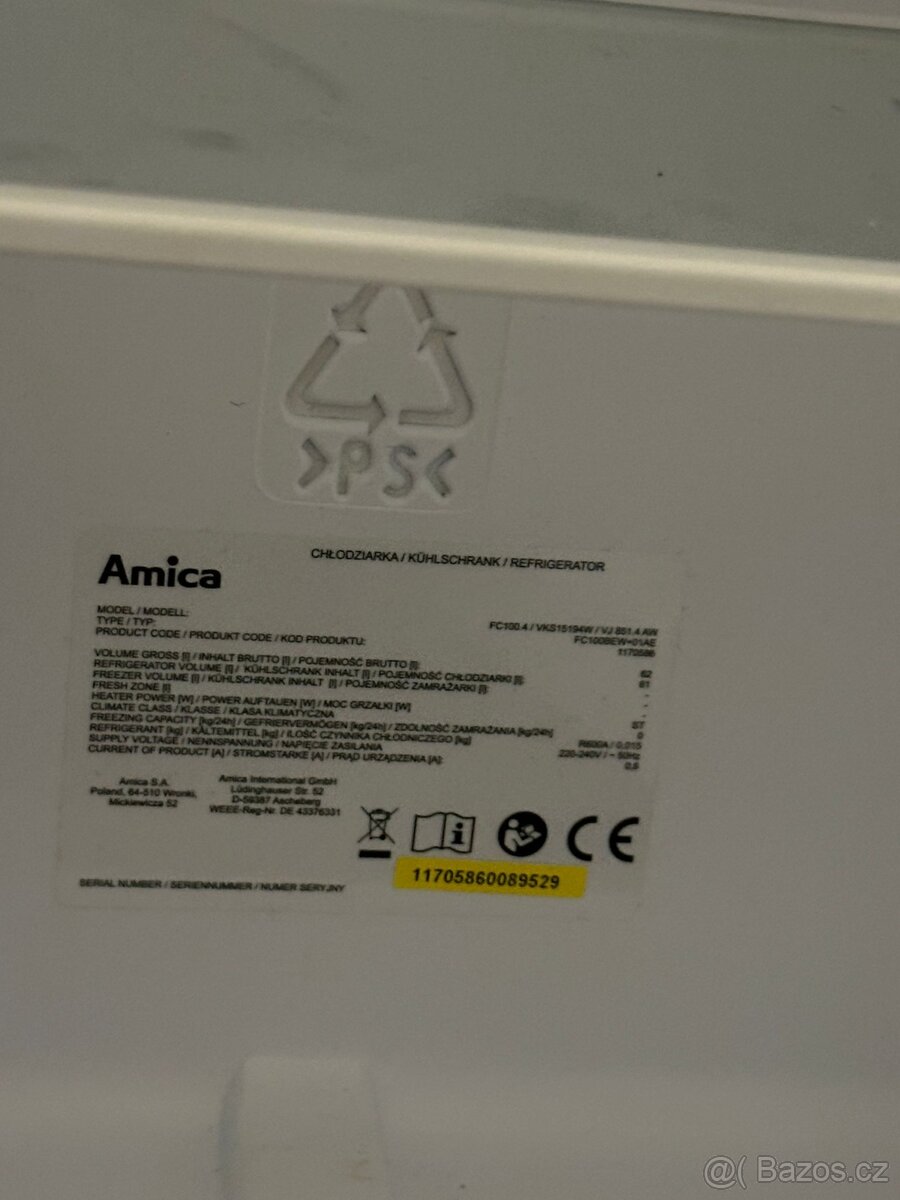 Amica lednice FC100-4 - 2
