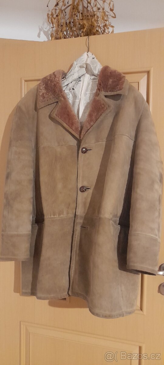 Pánský kožený zimní kabát - 2