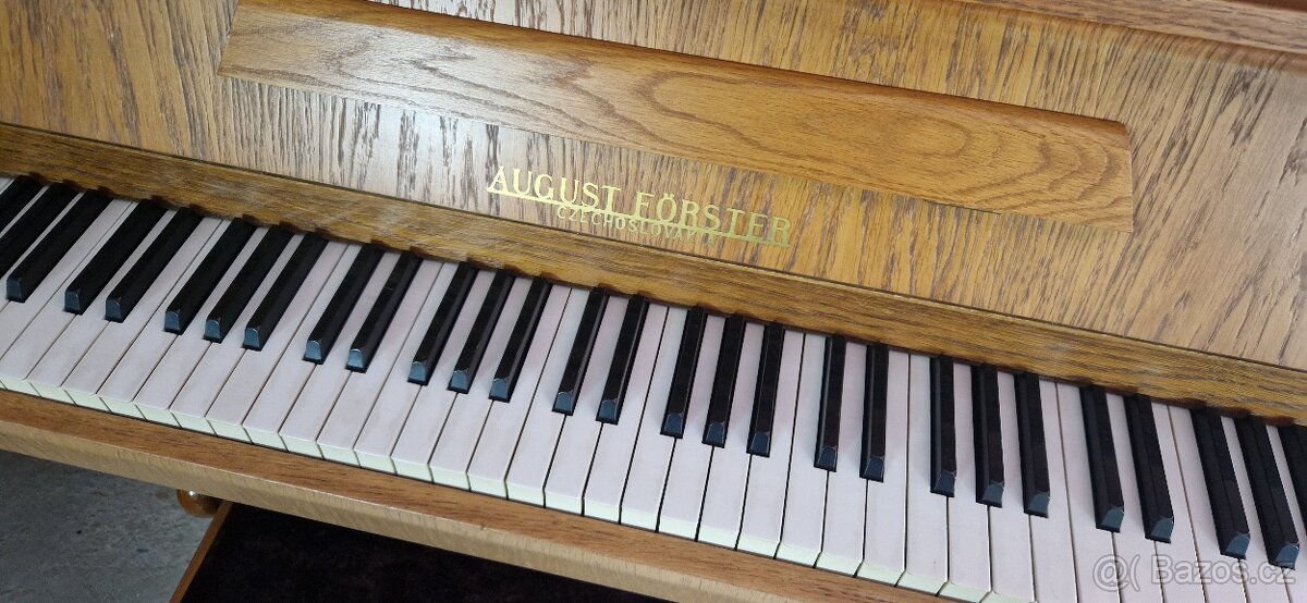 Piano August Förster - Světlý dub se židlí - 2