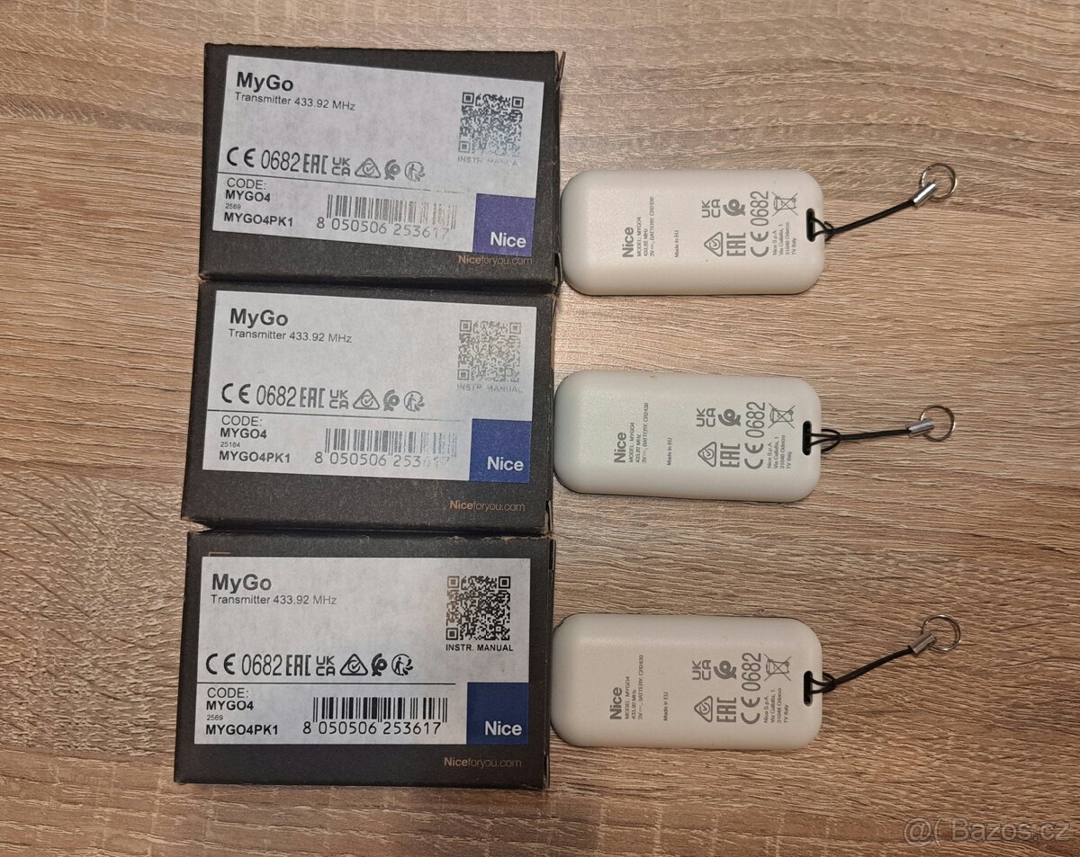 Dálkový ovladač pro vrata a brány NICE MYGO4 - 2