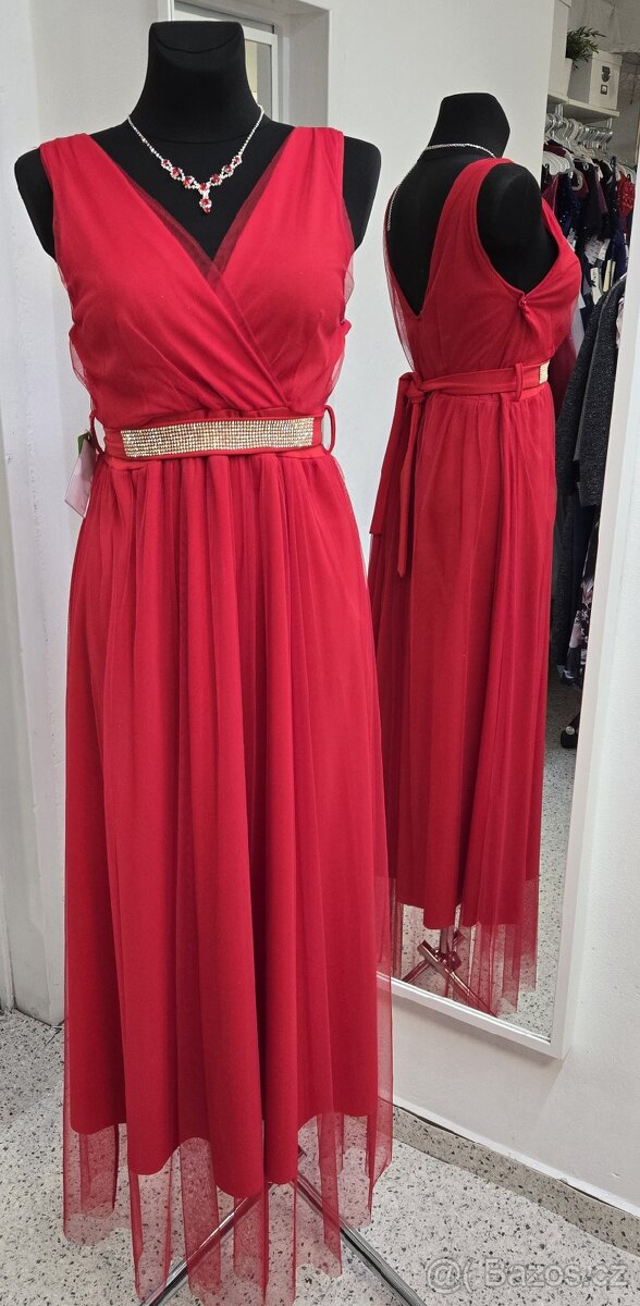 L-XL NOVÉ plesové šaty TYLOVÉ - 2