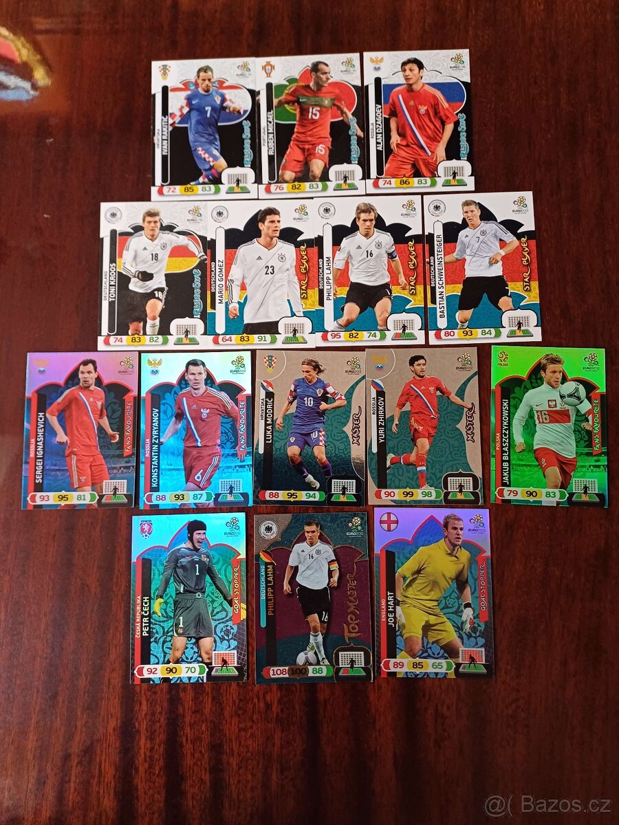 fotbalové kartičky EURO 2012 - 2