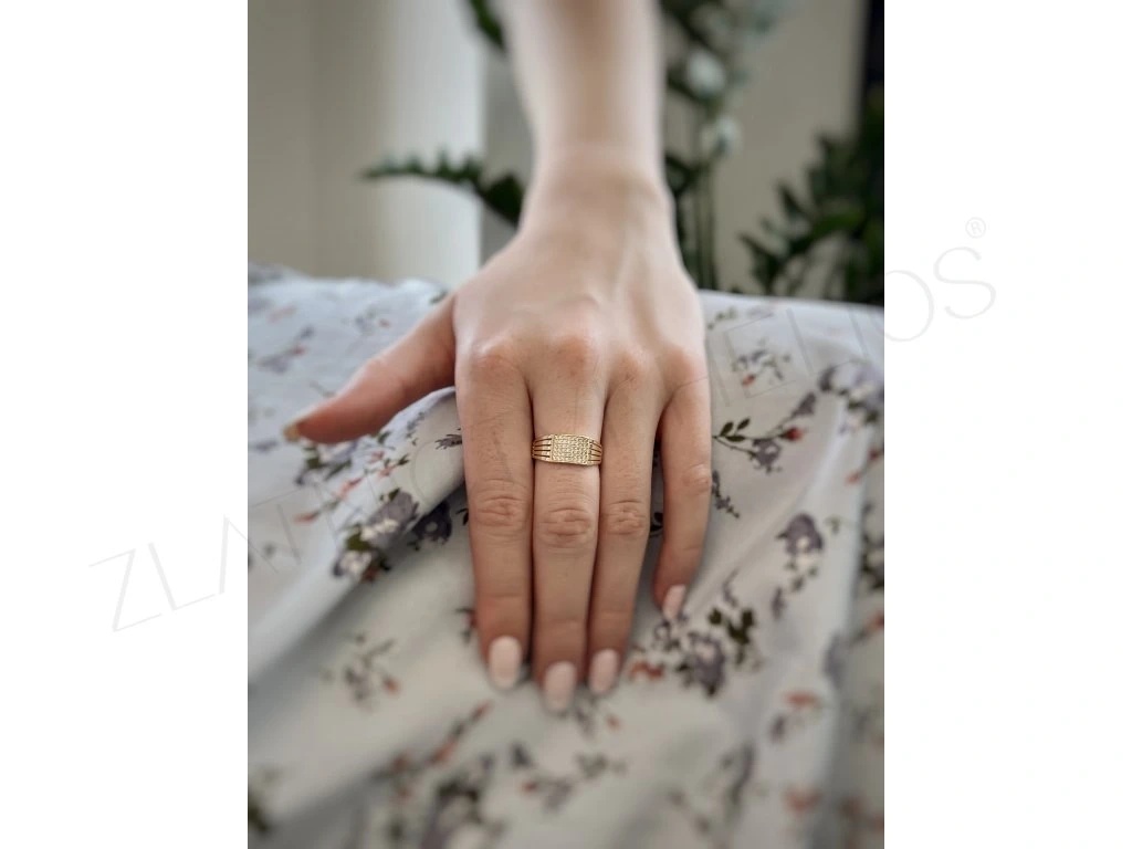 Zlatý prsten dámský vel.58 - 2