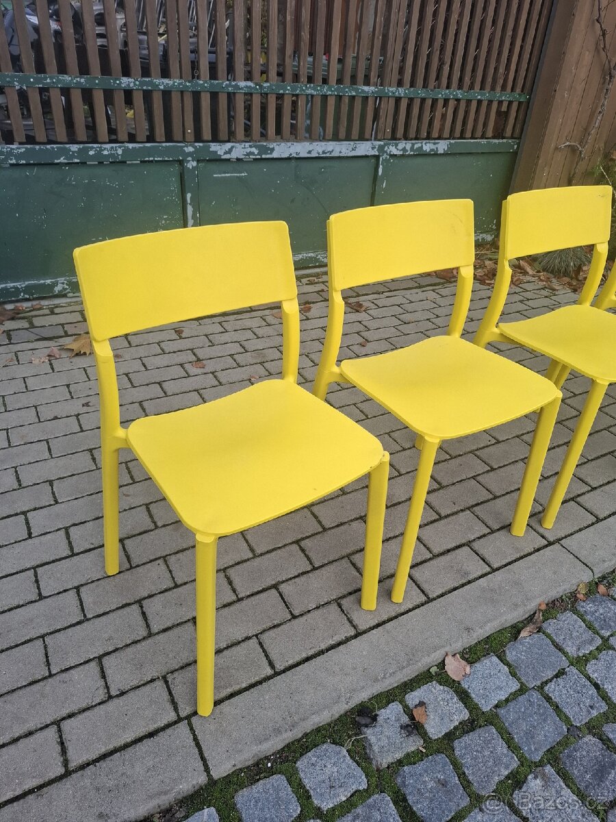 3x Žlutá židle ikea Janinge - 2