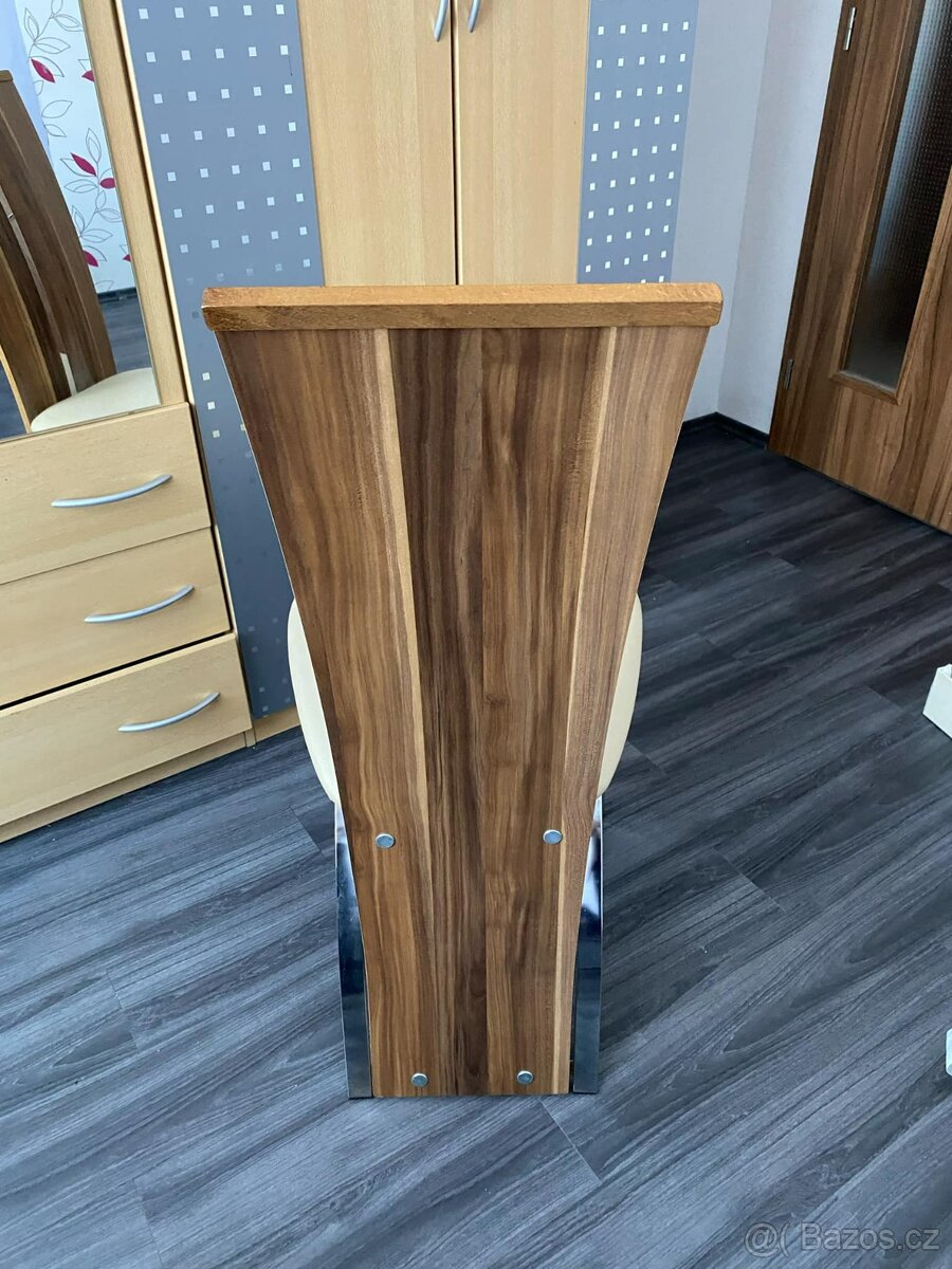 židle moderní dřevo kov - 2