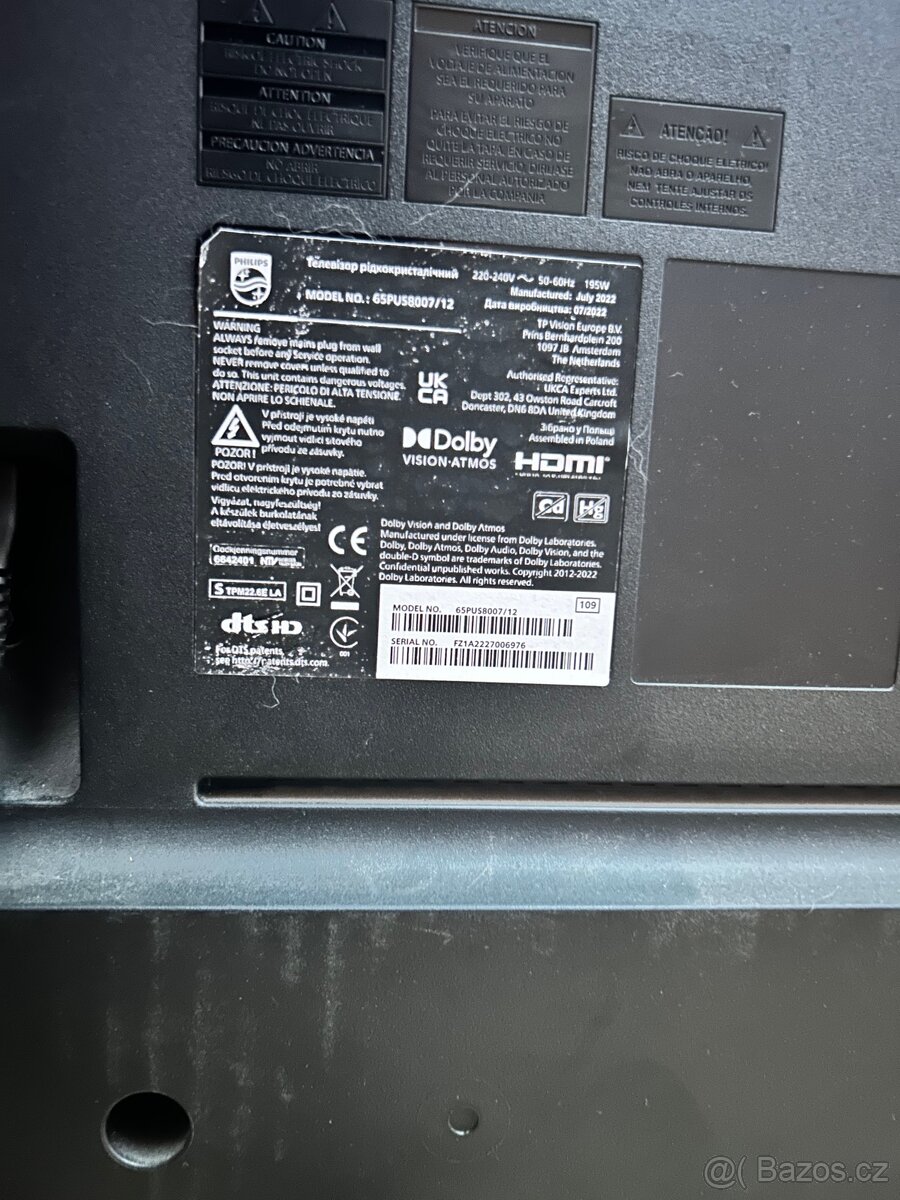 Prodám televizi Philips 65’’ 65PUS8007 - 2