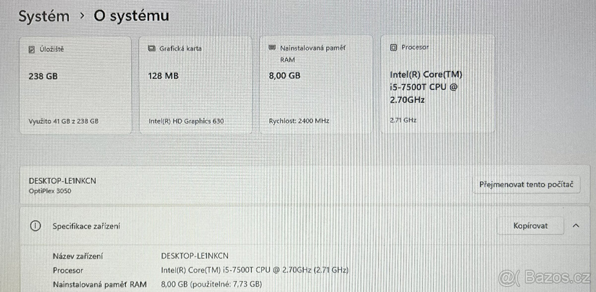Micro PC Dell Optiplex 3050 micro i5 7500 - 2