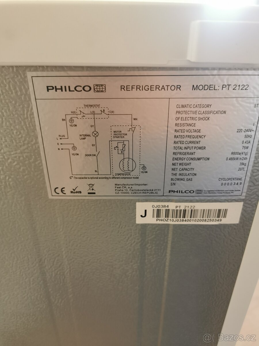 Lednice Philco PT2122 - 2