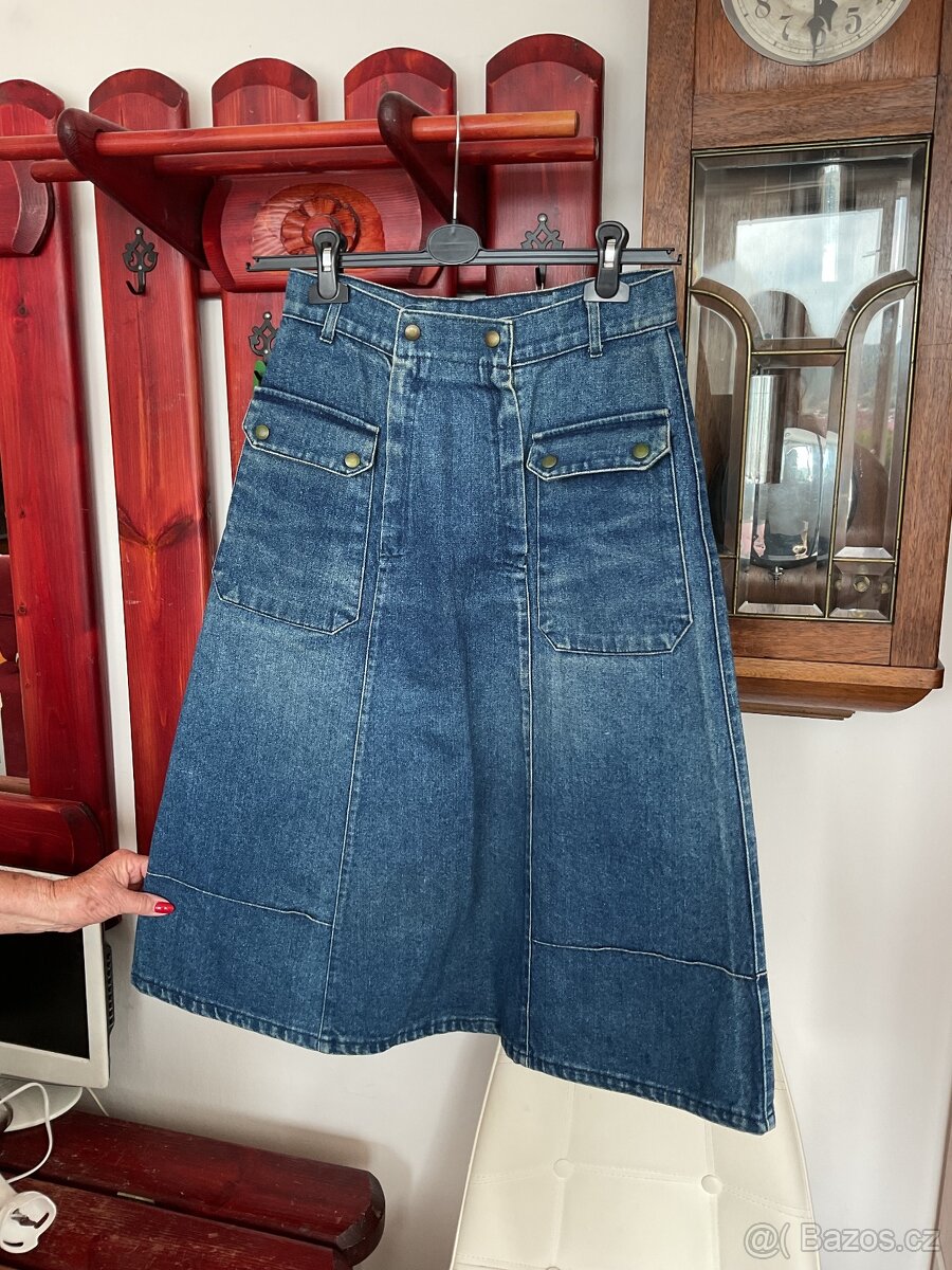 Modrá riflová sukně - 2
