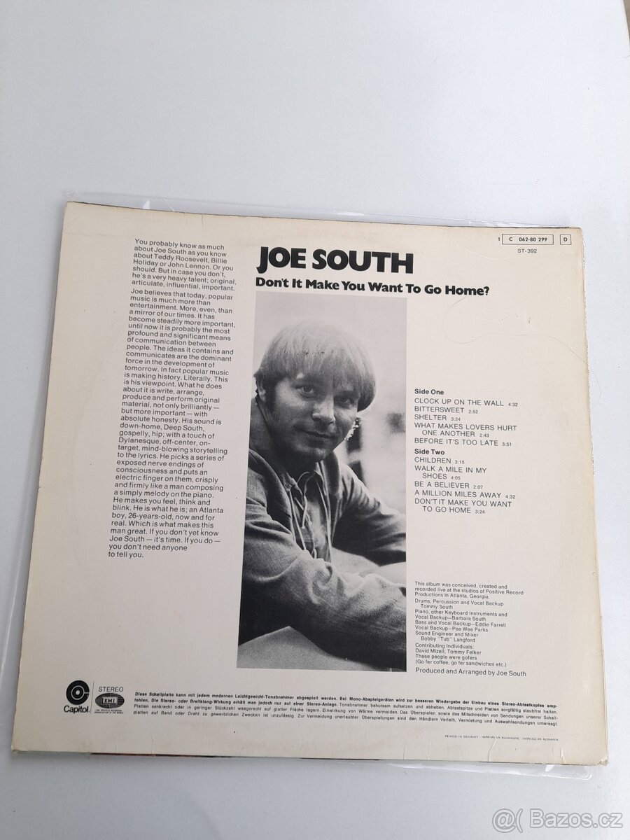 LP Joe South - Don't It Make You Want To Go Home (1969) - 2