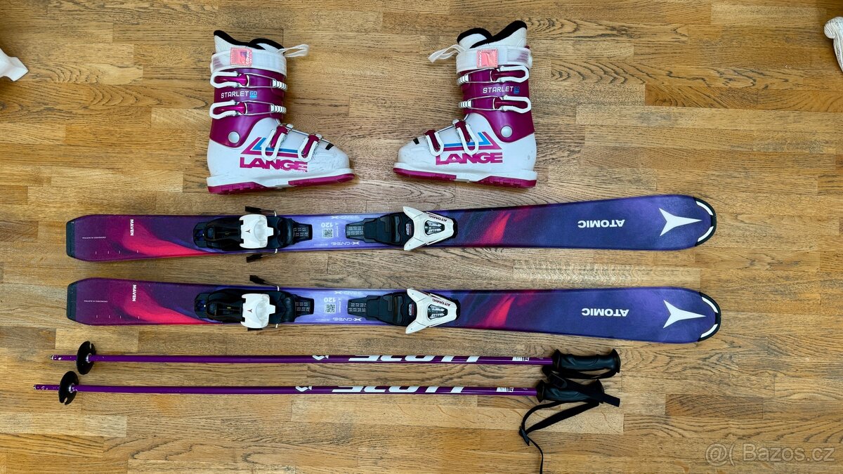 Dětská lyžařská sestava - lyže, lyžáky a hulky - 2