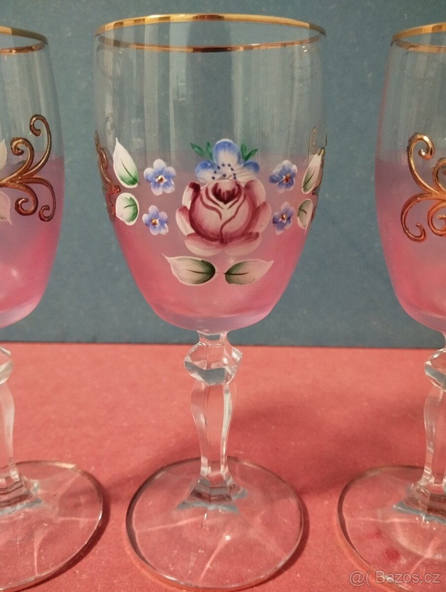 Sklenice na víno s ruční malbou - 2