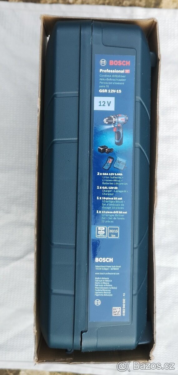 Bosch Professional GSR 12V-15 0601868109 +kufr+příslušenství - 2