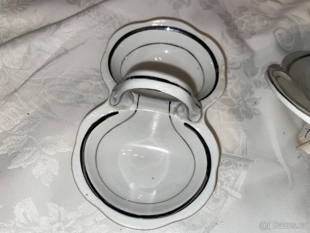 Stará porcelánová slánka a omáčník - 2