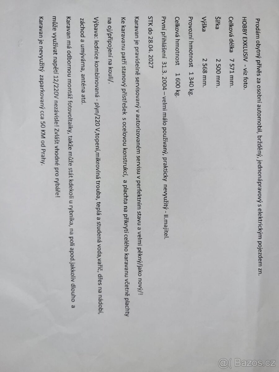 Prodám Karan Hobby exclusiv - 2