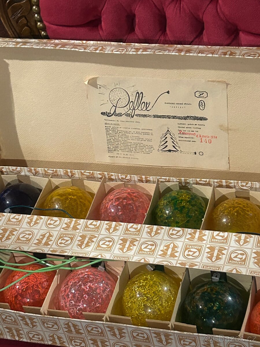 Retro vánoční osvětlení - REFLEX ZLATOKOV. 1974 - 2