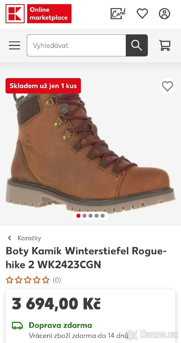 NOVÉ KVALITNÍ DÁMSKÉ ZIMNÍ BOTY KAMIK PC 3800,- - 2