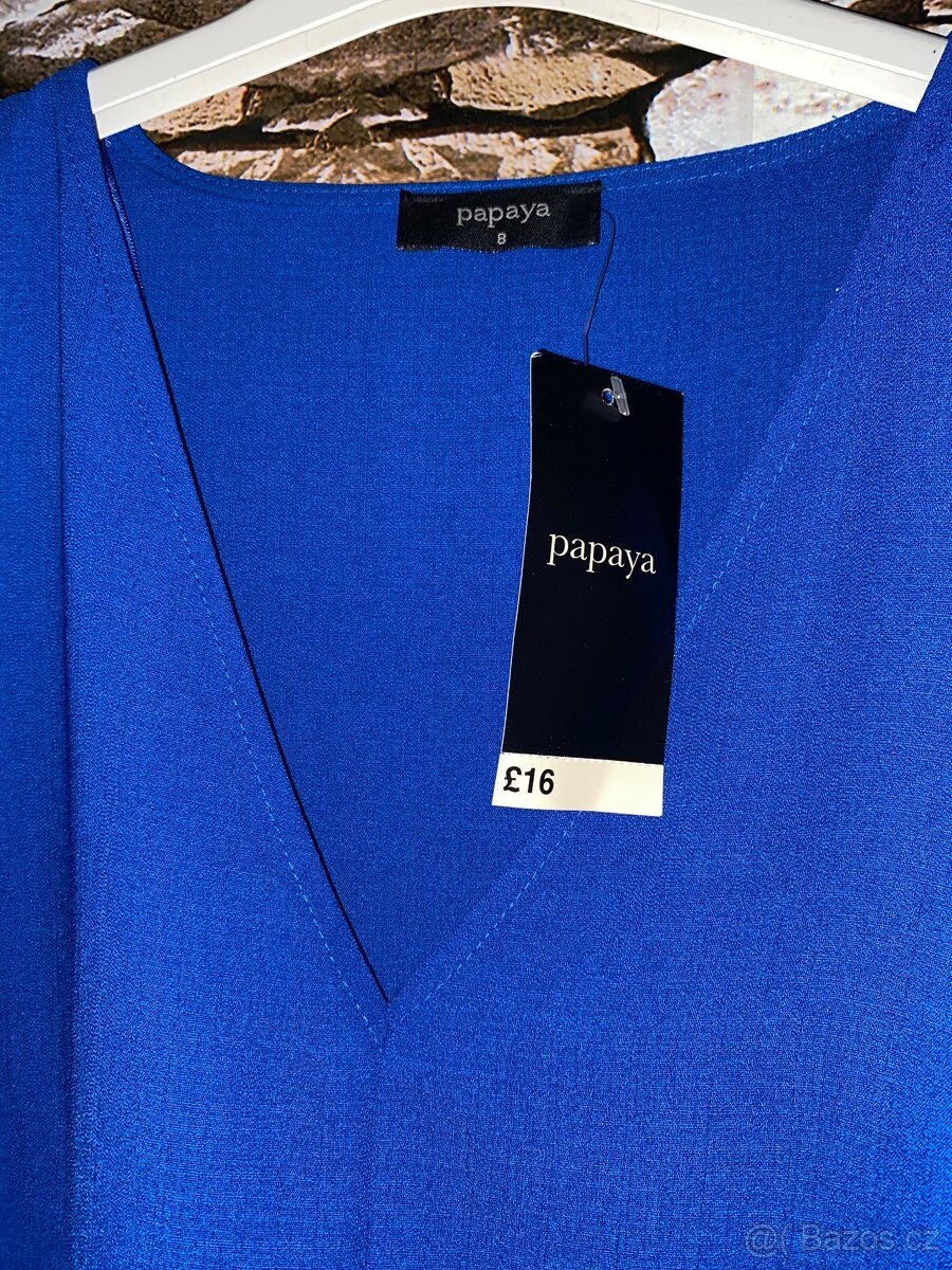 Modré šaty Papaya-S/36 - 2
