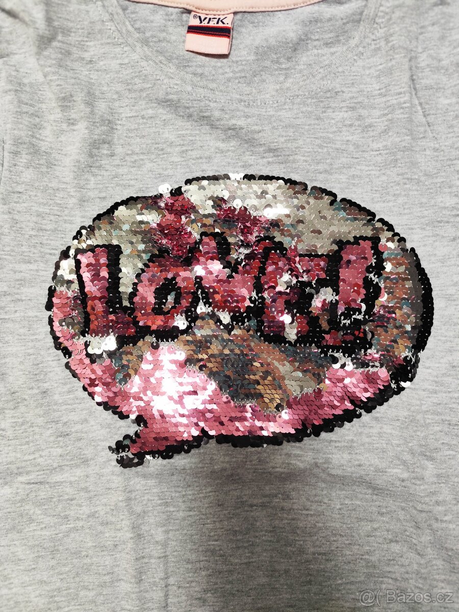 Šedé triko Love - 2