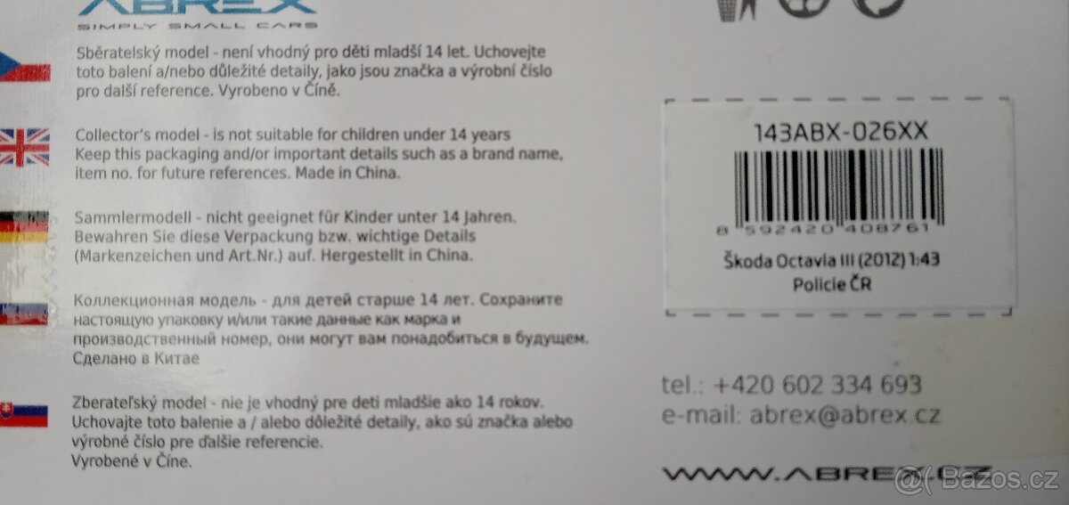 ABREX 1:43 POLICIE ČR - 2