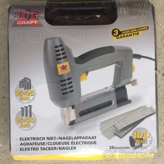 Sponkovací pistole elektrická, sponkovačka Top Craft - 2