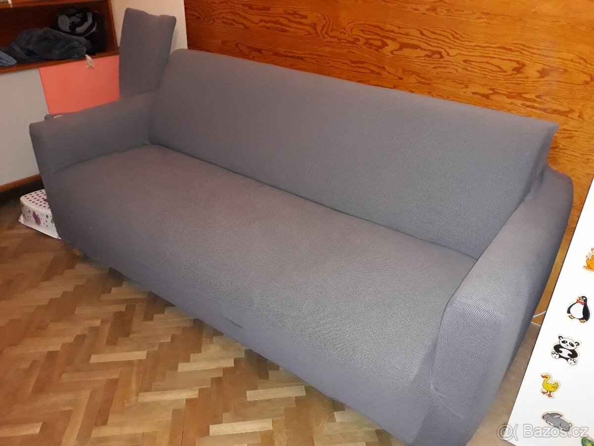 Sada elastických potahů na sedací soupravu a židle - šedá - 2